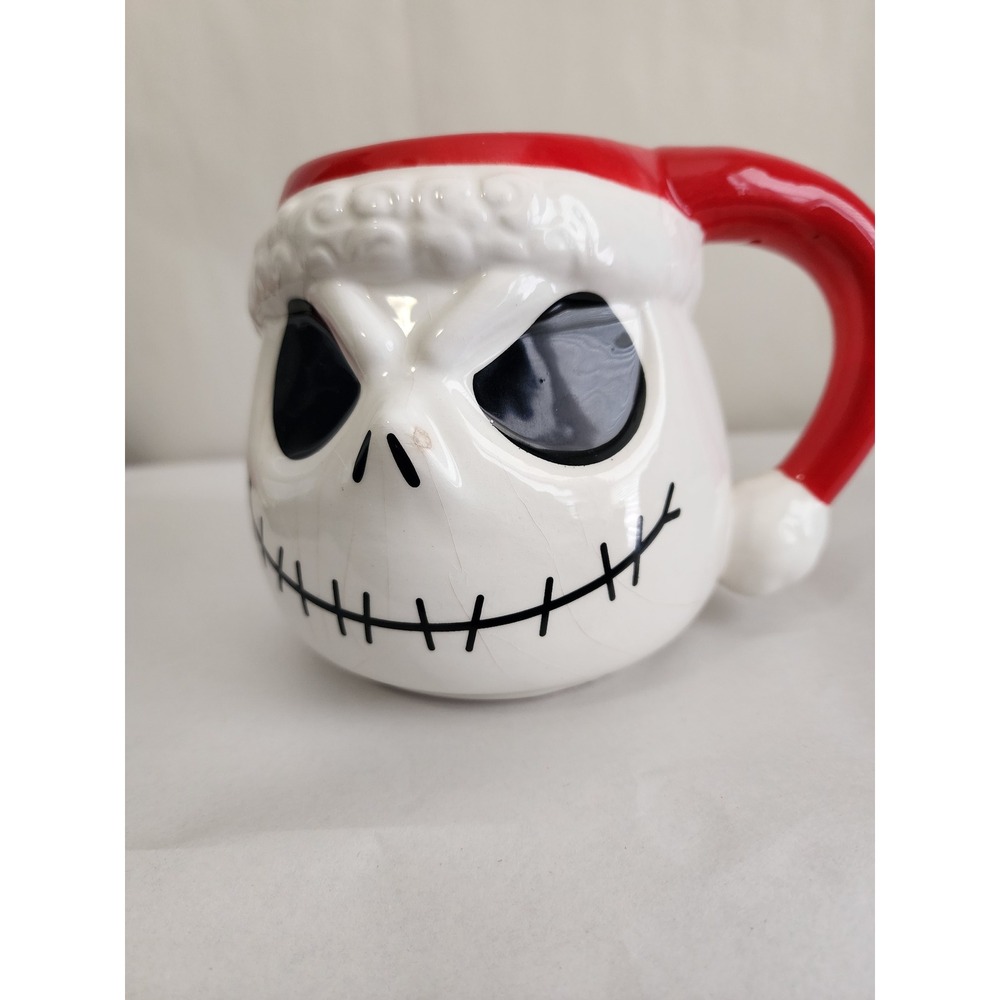 Disney Nightmare Before Christmas Jack Skellington Santa Hat Ceramic 3D Mug